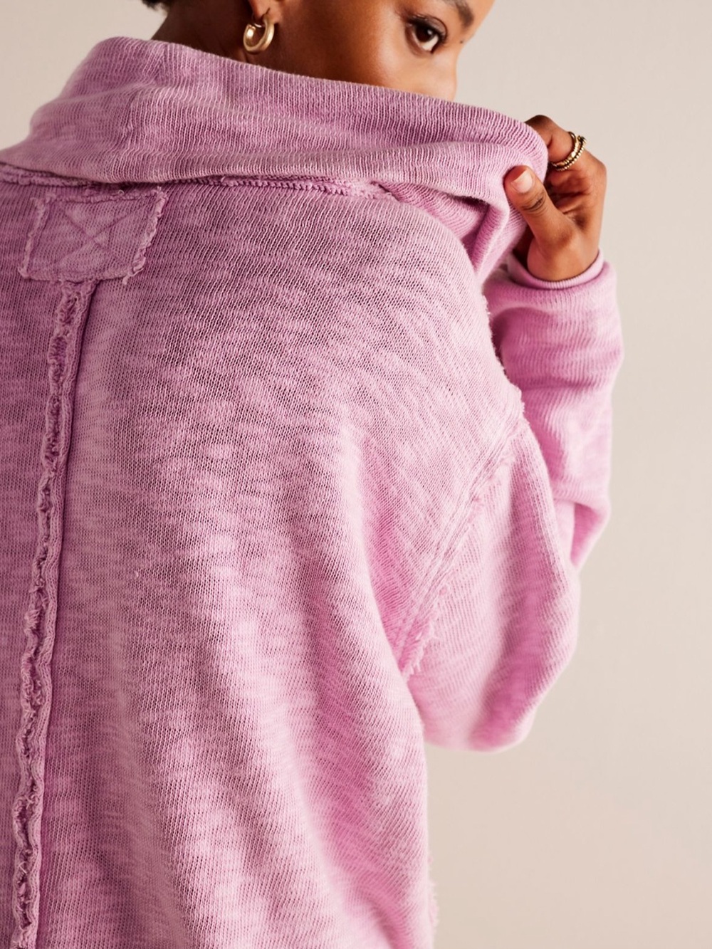 BOGO! Free People We the Free Timmy Turtleneck Pullover in Candy Lilac Small - Picture 3 of 11